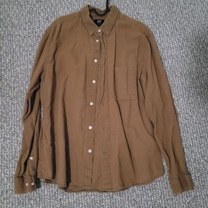 H&M XL Mustard Color Regular Fit Shirt
